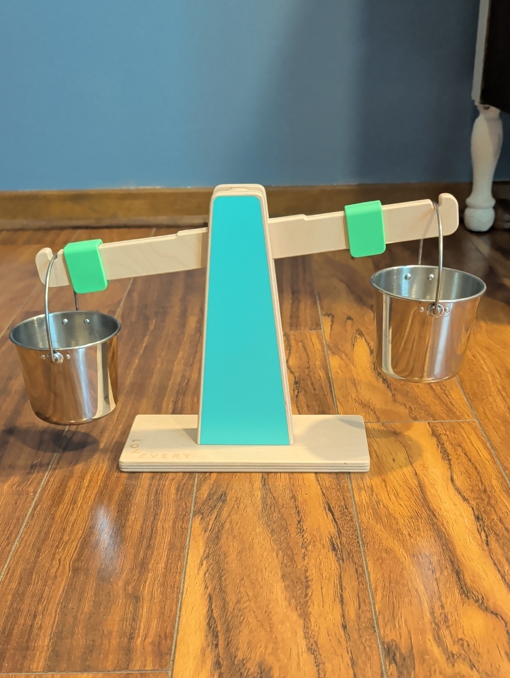 Lovevery Every Which Weigh Wooden Balance Scale & 2 Pails